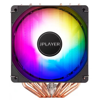JPLAYER大霜塔CPU风冷散热器6铜管RGB温控风扇 多平台 带硅脂JPS-125