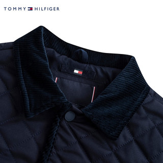 TOMMY HILFIGER【龙年系列】 24早春童装男菱格灯芯绒翻领棉服外套2412099 藏青色654-小童 7/130cm