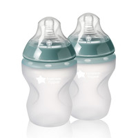 汤美星 新生儿宽口径仿母乳防胀气婴儿硅胶奶瓶260ml2只装