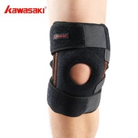 KAWASAKI 川崎 运动护膝篮球跑步羽毛球半月板护膝可调节运动护具KF-3415黑色
