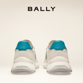 BALLY 巴利 男士秋冬白色网眼皮革运动休闲鞋6301336 白色 39.5