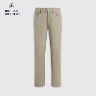 布克兄弟（BrooksBrothers） 男士新美式纯色五口袋直筒休闲长裤 B255-深米色 3334