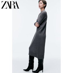 ZARA 冬季新款 女装 条纹针织长连衣裙 5536065 809