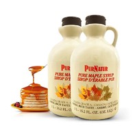 PurNatur 天然低卡枫糖浆瓶装1L*2加拿大天然健康咖啡代糖