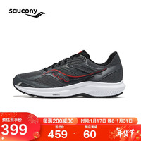 saucony 索康尼 凝聚17跑步鞋男减震训练跑鞋透气运动鞋灰黑41