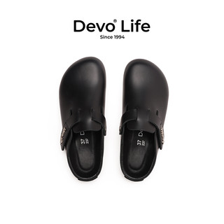 Devo 的沃 软木拖鞋包头半包半拖复古套脚凉拖外穿休闲女鞋23002