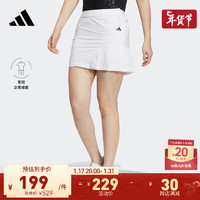 adidas 阿迪达斯 官方女装夏季舒适高尔夫运动短裙HS6985 白色 A/S