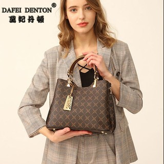 DAFEI DENTON轻奢品牌包包女包单肩包2023女士手提包 酒红色 专柜礼盒包装(佳品)