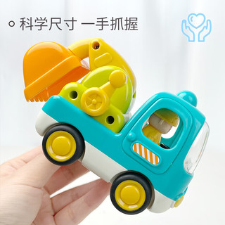 谷雨（GOODWAY）儿童卡通工程车惯性玩具套装小汽车0-3岁男女宝宝挖掘机新年 卡通挖土车G503