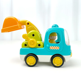 谷雨（GOODWAY）儿童卡通工程车惯性玩具套装小汽车0-3岁男女宝宝挖掘机新年 卡通挖土车G503
