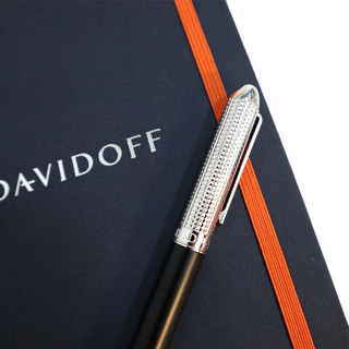 大卫杜夫(Davidoff)巴黎系列签字笔钢笔 书写流畅 商务办公笔 黑色哑光钢笔-极细-23425