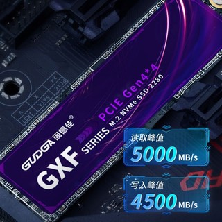 GUDGA 固德佳 GXF M.2 NVMe PCle4.0  512G 1TB 2TB PS5固态硬盘SSD TLC