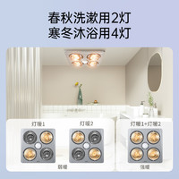 奥普浴霸嵌入式三合一灯暖310A卫生间壁挂取暖器家用挂墙式灯暖