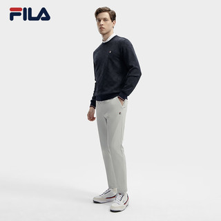 FILA 斐乐男装套头卫衣2024春时尚基础简约休闲针织上衣男 传奇蓝-NV 175/96A/L