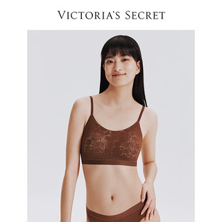 VICTORIA'S SECRET 小雏菊老花蕾丝返定杯固定薄杯无钢圈文胸内衣 14F7摩卡棕