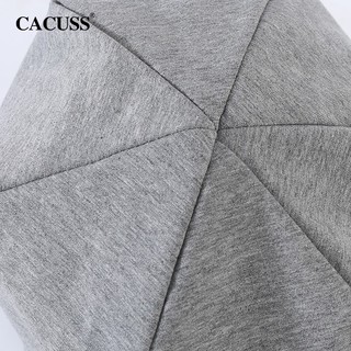 CACUSS 帽子男薄款棉包头帽套头帽月子帽空调帽黑色深灰中号 黑色拼深灰