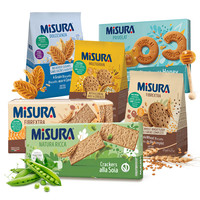 MISUER 米苏尔 意大利进口米苏尔全麦谷物饼干麦香薄脆早餐代餐健康零食