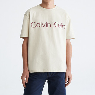 卡尔文·克莱恩 Calvin Klein 凯文克莱男款吴希泽同款CK休闲字母印花短袖T恤集C