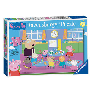睿思（Ravensburger）35片小猪佩奇快乐教室3岁+儿童拼图玩具新年