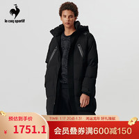 乐卡克（Le coq sportif）法国公鸡男款2023骑行系列秋冬中长羽绒服CE-5822234 黑色/BLK XL