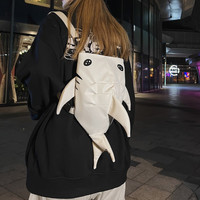 ins潮流男生背包运动双肩包女日系个性鲨鱼包时尚休闲小书包