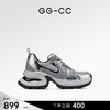 GG-CC 银色真皮厚底老爹鞋女脏脏鞋运动鞋 G23X4317 银色 37