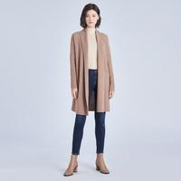 真的好【5折抢】简约气质宽松羊绒落肩针织开衫