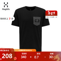 HAGLOFS户外短袖T恤男子春夏徒步休闲604893-4H8 黑色 S