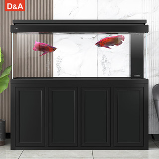 德克（D&A）龙彩系列大型专业龙鱼缸客厅家用落地超白玻璃生态底滤智能水族箱 肌肤白-专业款 198x68x165cm