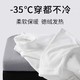 JINGDONG 京东 2024秋冬款400g德绒双面纱男士长袖圆领衫商务休闲男美式复古打底 白色 M 115斤左右