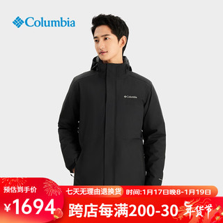 Columbia哥伦比亚冲锋衣男款户外热能反射羽绒内胆冲锋衣XE1504 010 XL 185/104A