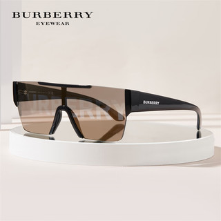 BURBERRY 巴宝莉墨镜潮流博柏利方形一片式太阳镜嘻哈明星同款 0BE4291-3001/G-38