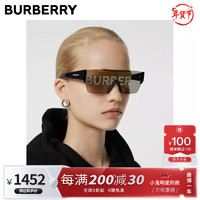 BURBERRY 巴宝莉太阳镜博柏利男女款墨镜时尚眼镜方框新年4291 3001G 黑色镜框+字母印花