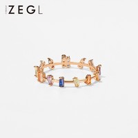 ZEGL日式轻奢多巴胺戒指女小众设计冷淡风ins感时尚个性食指戒指 美号6号(适合51-52mm指围佩戴)