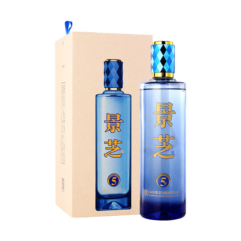 景芝高度白酒 宴请佳选婚宴用酒 山东名酒 52度 480ml 1瓶 5年单支装