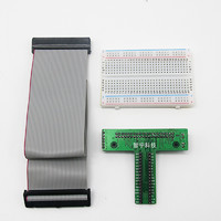 创乐博 树莓派 GPIO 扩展 40P灰色连接线+面包板+GPIO 40P转接板 套件