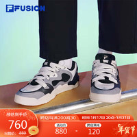 FILA FUSION斐乐潮牌男鞋KICK DX专业滑板鞋2024春时尚运动鞋 奶白/神秘灰-GF 40.5