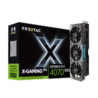 ZOTAC 索泰 GeForce RTX 4070 SUPER X-GAMING GOC 显卡 12GB 玄夜黑