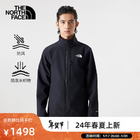 北面（The North Face）软壳外套男户外运动舒适防风防泼水休闲24春季83TE JK3/黑色 S/165