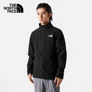 北面（The North Face）软壳外套男户外运动舒适防风防泼水休闲24春季83TE JK3/黑色 S/165