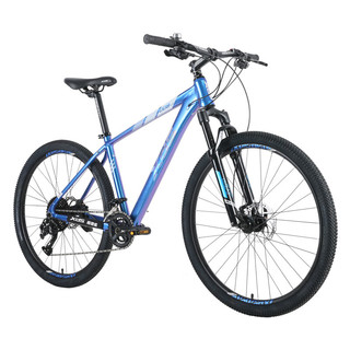 XDS 喜德盛 山地自行车JX008plus中空齿盘22速油刹变速单车变色龙蓝17英寸
