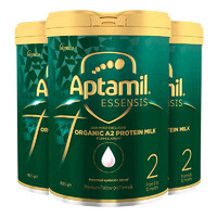 Aptamil 爱他美 ESSENSIS黑钻奇迹绿罐有机a2婴儿益生菌奶粉2段3罐