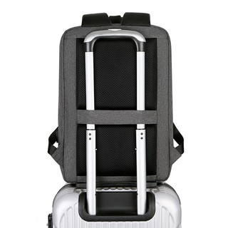 Mysens男女硬壳防震双肩电脑包适用于拯救者15.6英寸17.3寸16.1寸背包 升级全气囊黑色 加大号-可放17-17.3寸品牌电脑