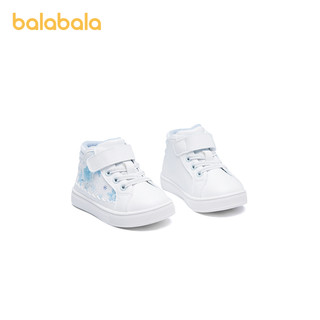巴拉巴拉 女童鞋子小白鞋宝宝板鞋童鞋精致保暖加绒防滑耐磨冬季潮