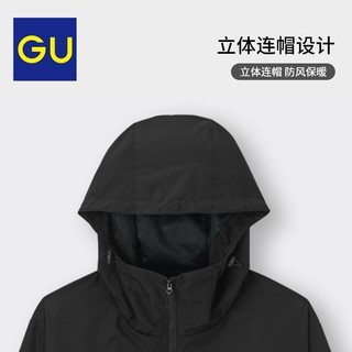 GU极优男装防风连帽外套24年春户外冲锋运动休闲夹克B349193