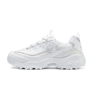 斯凯奇Skechers D'LITES系列女子时尚绑带运动鞋150038 白色/WHT