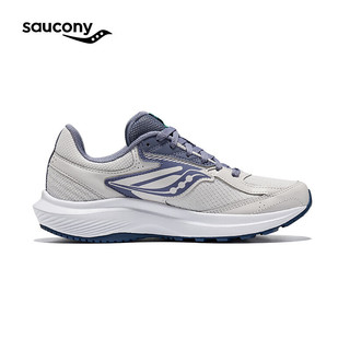 Saucony索康尼凝聚17跑步鞋女减震训练跑鞋透气运动鞋灰绿38