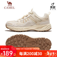 CAMEL 骆驼 户外休闲鞋越野跑运动鞋耐磨缓震专业徒步鞋男FB1223a5182 米色43