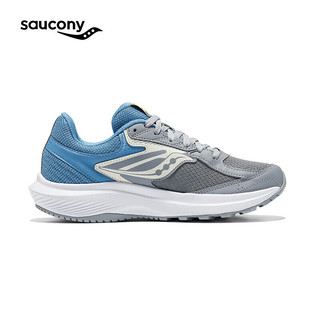 Saucony索康尼凝聚17跑步鞋女减震训练跑鞋透气运动鞋灰兰38.5