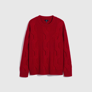 GapX 8ON8 龙年男女2024新年羊毛混纺毛衣854511 红色 165/84A(XS)亚洲尺码
